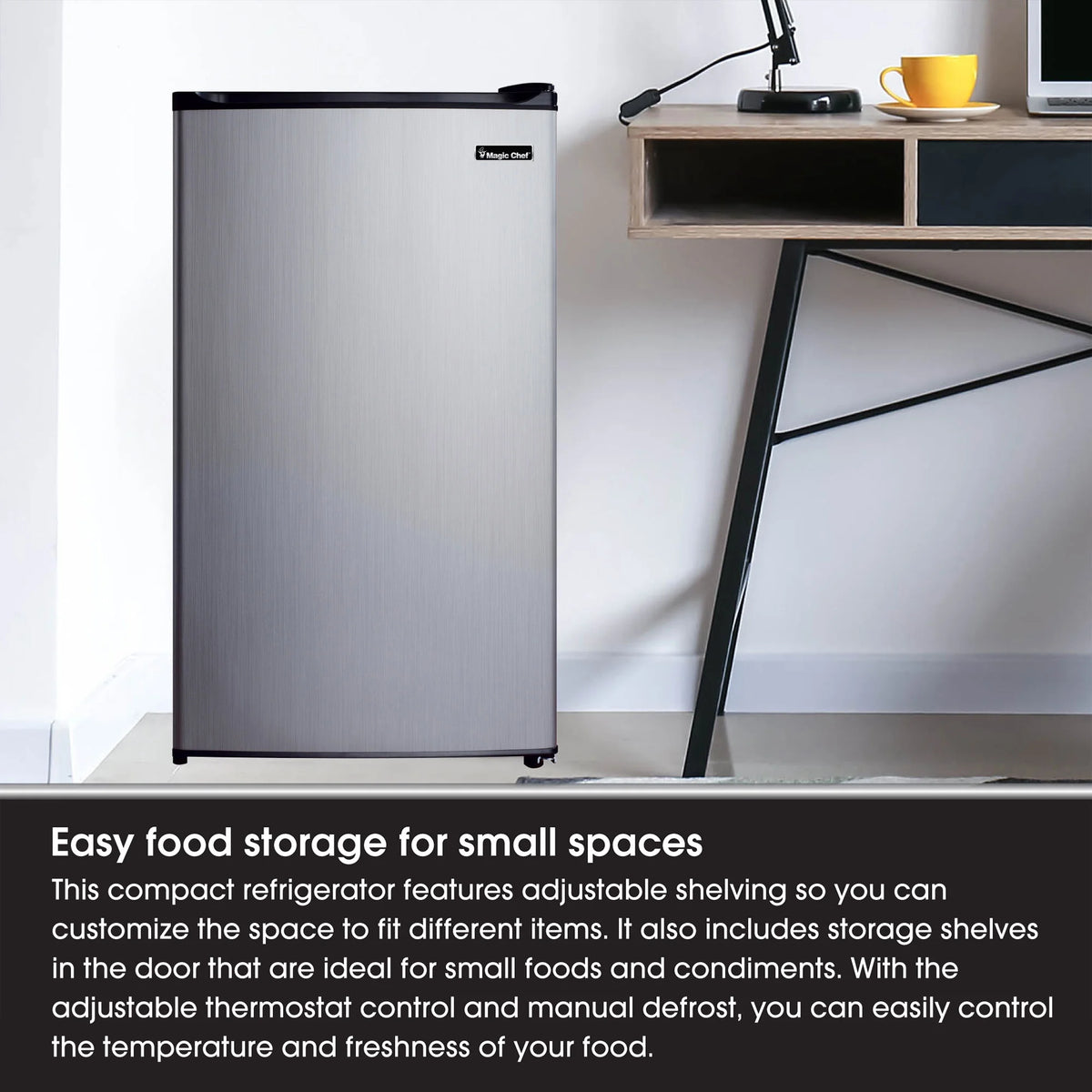 18.5 inch 3.5 Cu. ft. Compact Refrigerator Single Door B918