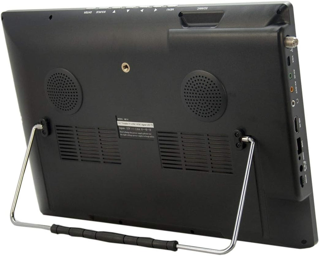 14.1 Portable Widescreen LED TV with HDMI, USB/SD Card Slot, and Remote Control P1195