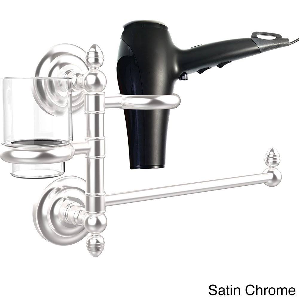 Unlacquered Brass Hair Dryer Holder and Organizer I5579