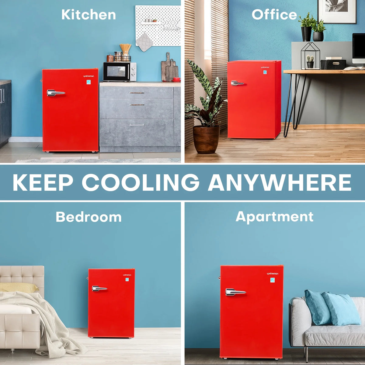 4.5 Cu Ft Retro Compact Refrigerator with Freezer G2866