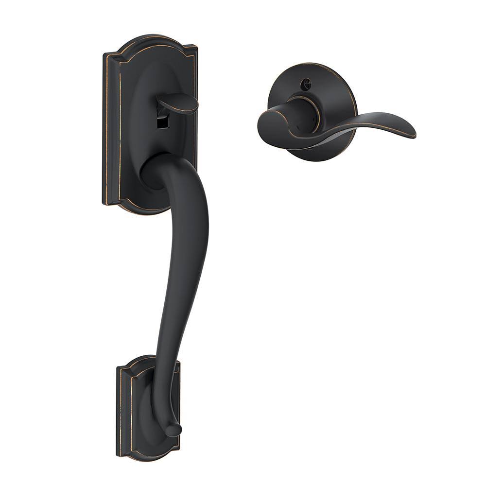 Aged Bronze Front Entry Handle Left-Handed Interior Lever U837