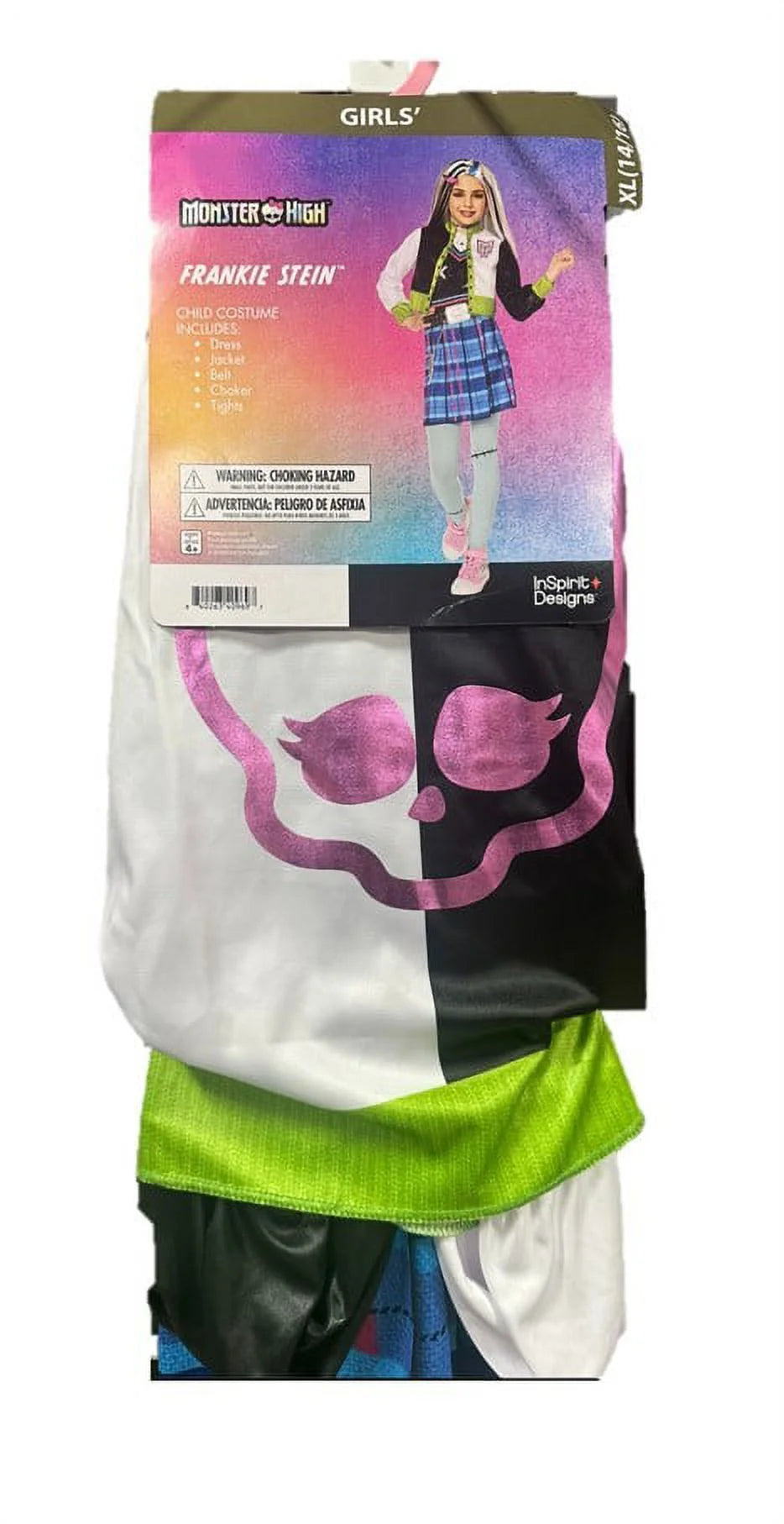 Girls Frankie Stein Halloween Costume Q34053