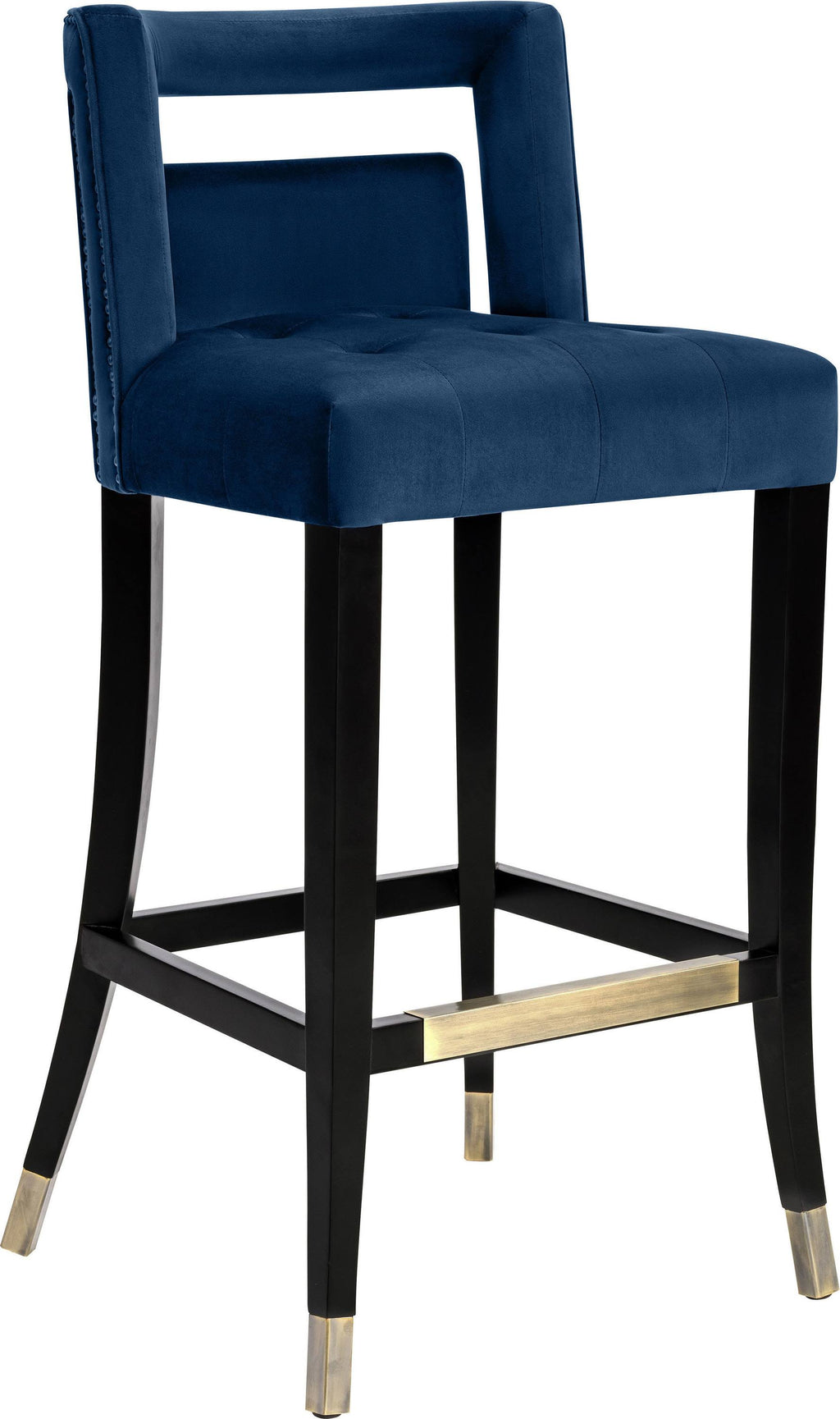 Navy Velvet Stool N7719