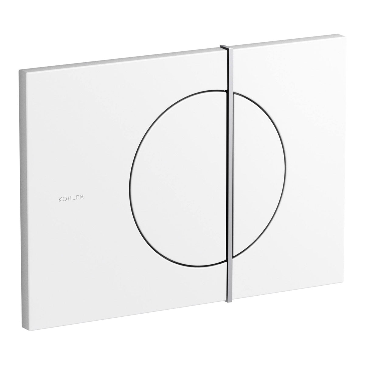 Glossy White Flush Actuator Plate for In-Wall Tank and Carrier System J99601