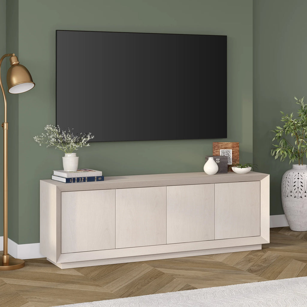 White Rectangular TV Stand N422