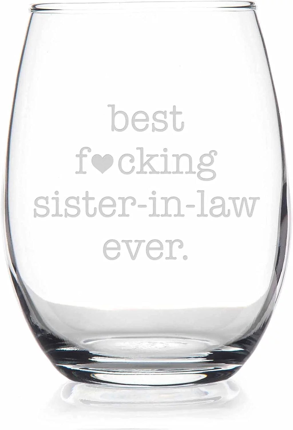 Sister In Law Stemless Wine Glass V683