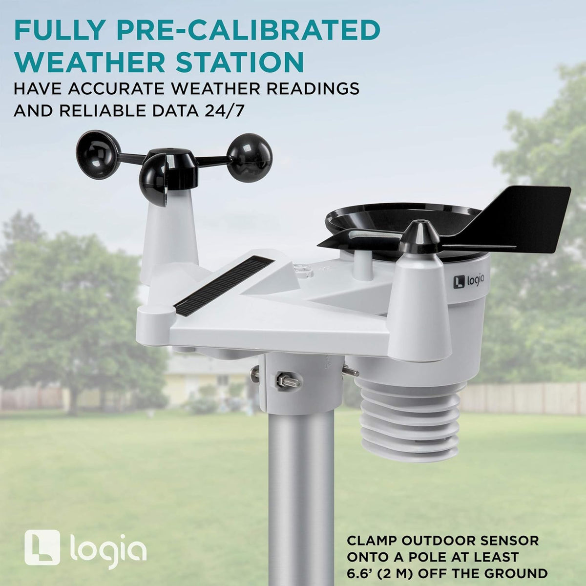 5-in-1 Wi-Fi Weather Station with Solar H845582