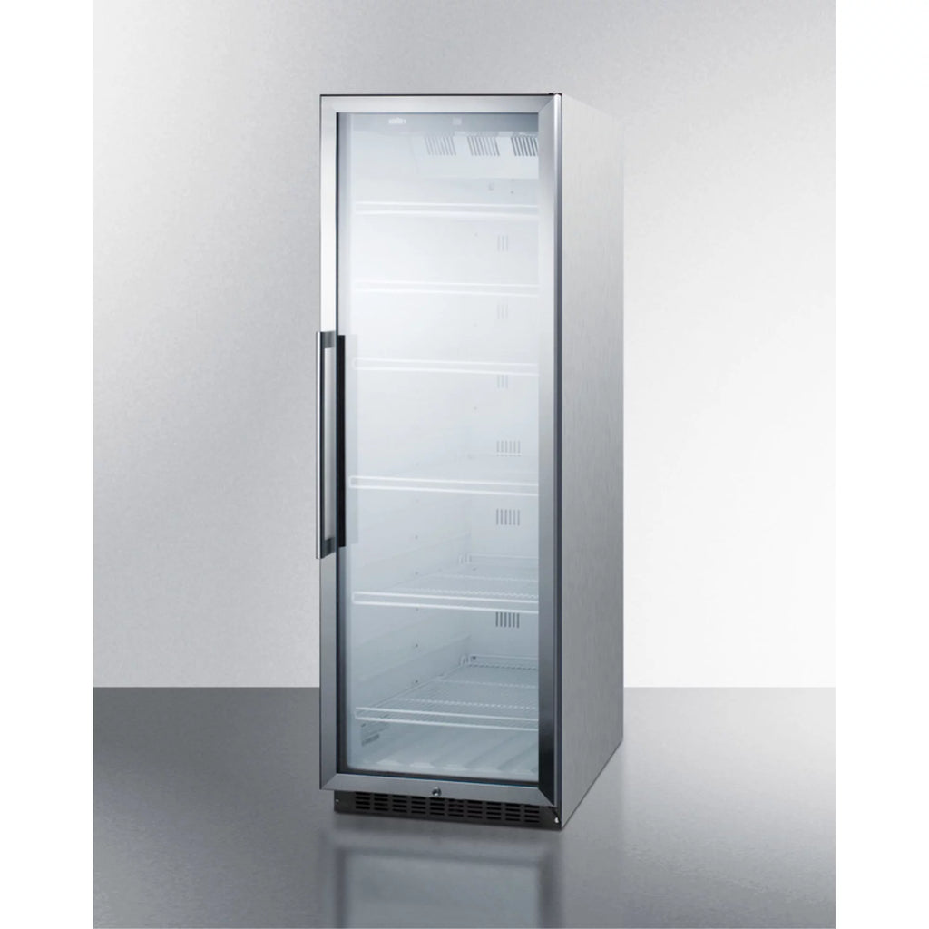 24" Wide 12.6 Cu. Ft. Stainless Steel Merchandiser Refrigerator Z714