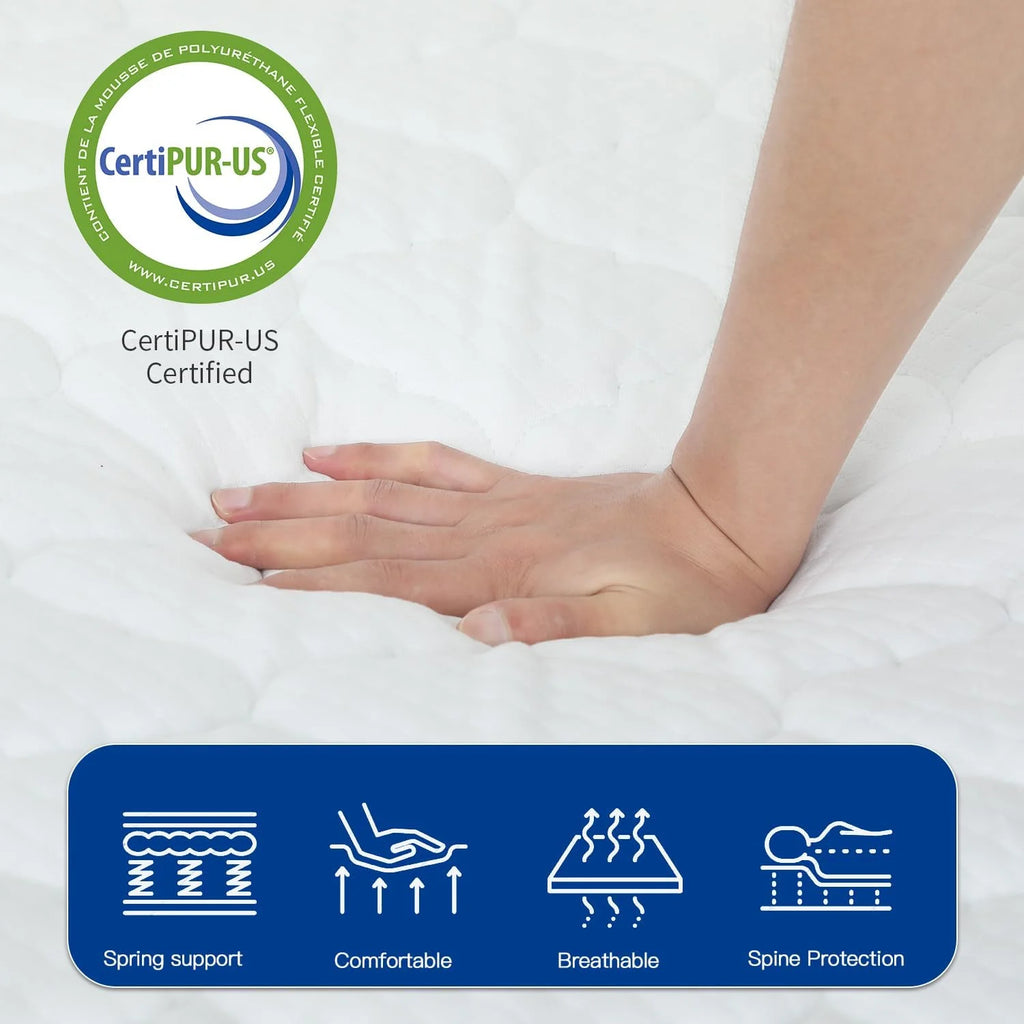 6 Inch Medium Firm Hybrid Twin Mattress Q4876