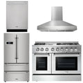 48 Propane Gas Burner Electric Oven Range Range Hood Refrigerator Dishwasher S21581