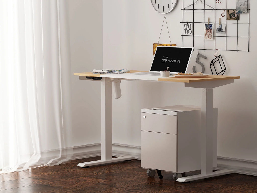 Pink 2-Drawer Metal Filing Cabinet with Wheels I155591