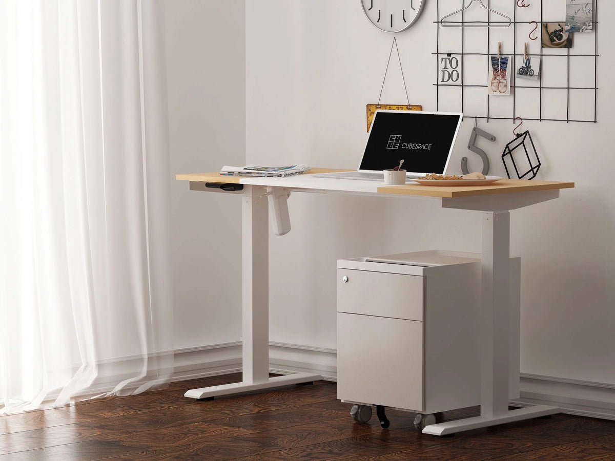Pink 2-Drawer Metal Filing Cabinet with Wheels I155591