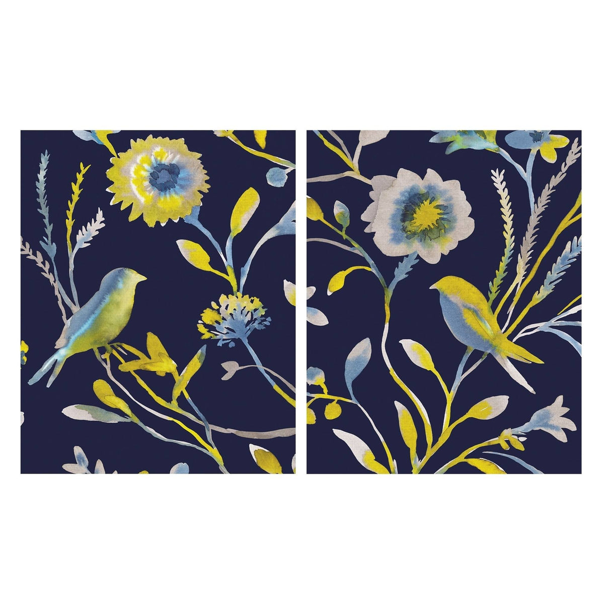 Birds and Feathers Canvas Art Set of II 16 inch x 20 inch H9692