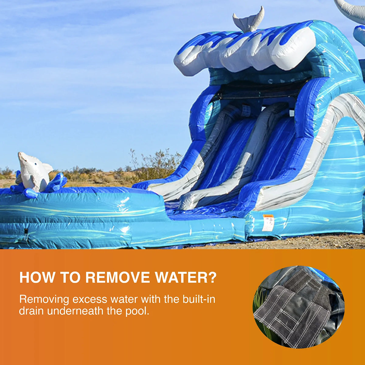 Inflatable Bounce House Water Slide with Pool Q566