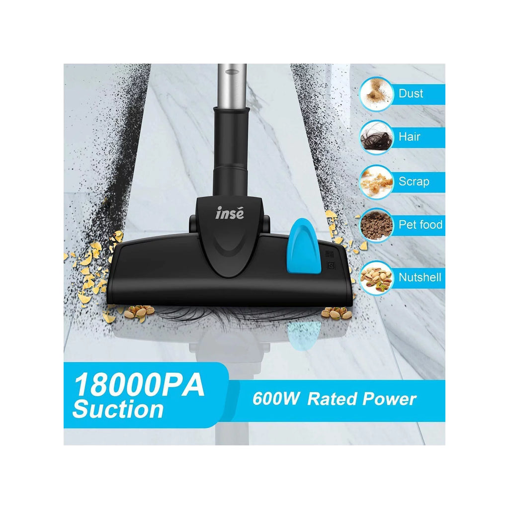 Cord Vacuum Cleaner, 18KPa 600W 3 in 1 Handheld Vacuum, Red W109