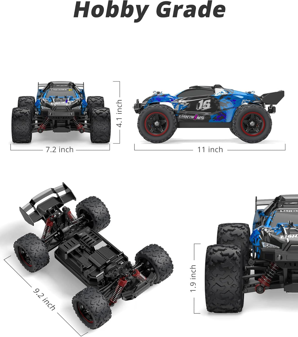 1:18 Scale Brushless 4WD Off-Road Remote Control Car with 2 Rechargeable Batteries N737523