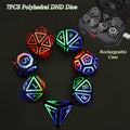 LED Glow Dice Set with Charging Case M16219