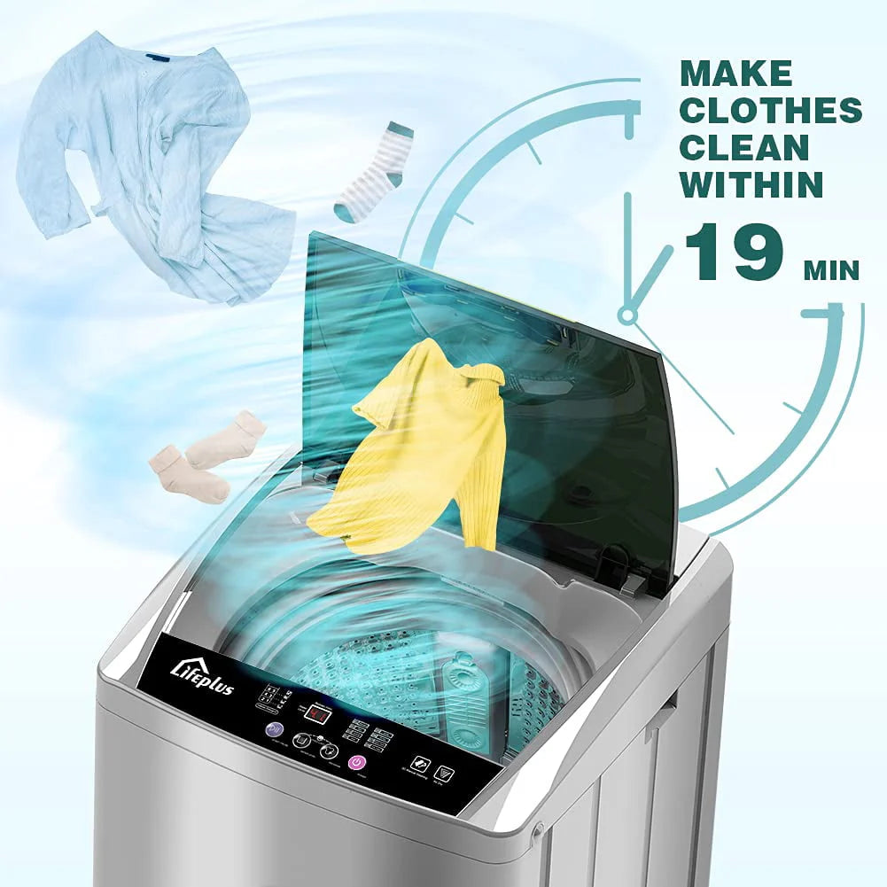 Portable Full-Automatic 1.8 Cu. ft. Top Load Laundry Washer H7204