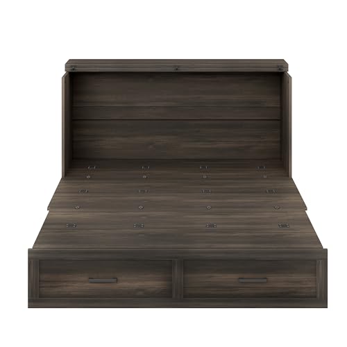 White Queen Murphy Cabinet Bed with Charging Station K25798