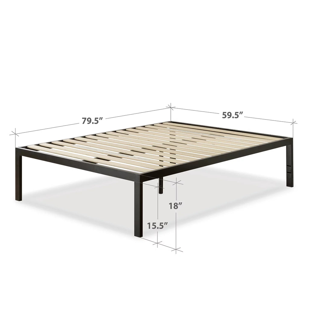 18" Metal Platform Bed Frame, Queen H40068