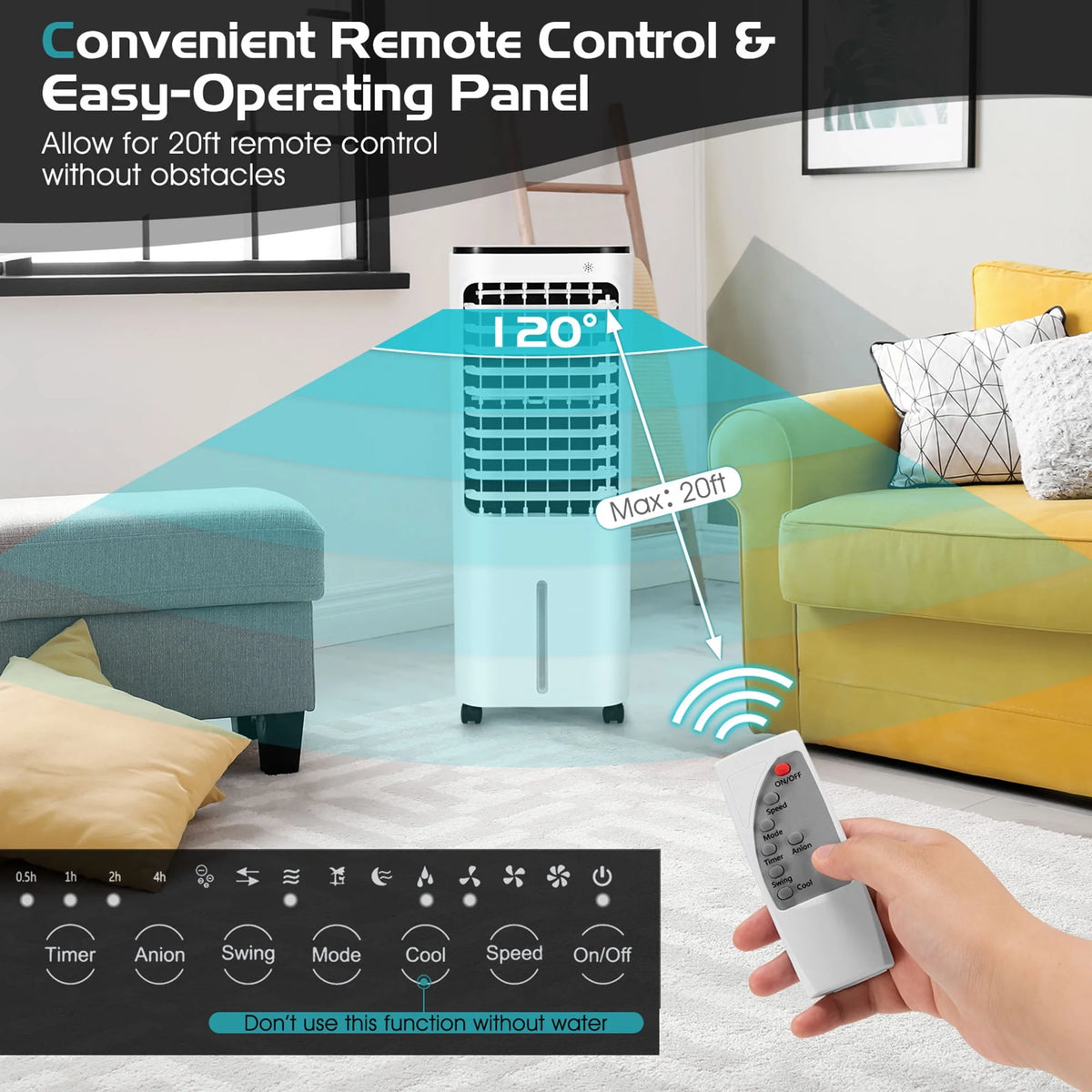 Portable Evaporative Air Cooler with Remote Control D610