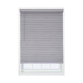 Cordless Gray Faux Wood Room Darkening Horizontal Blinds H13570