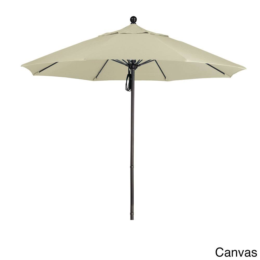9 Ft Fiberglass Market Umbrella Pulley Open Bronze J347247