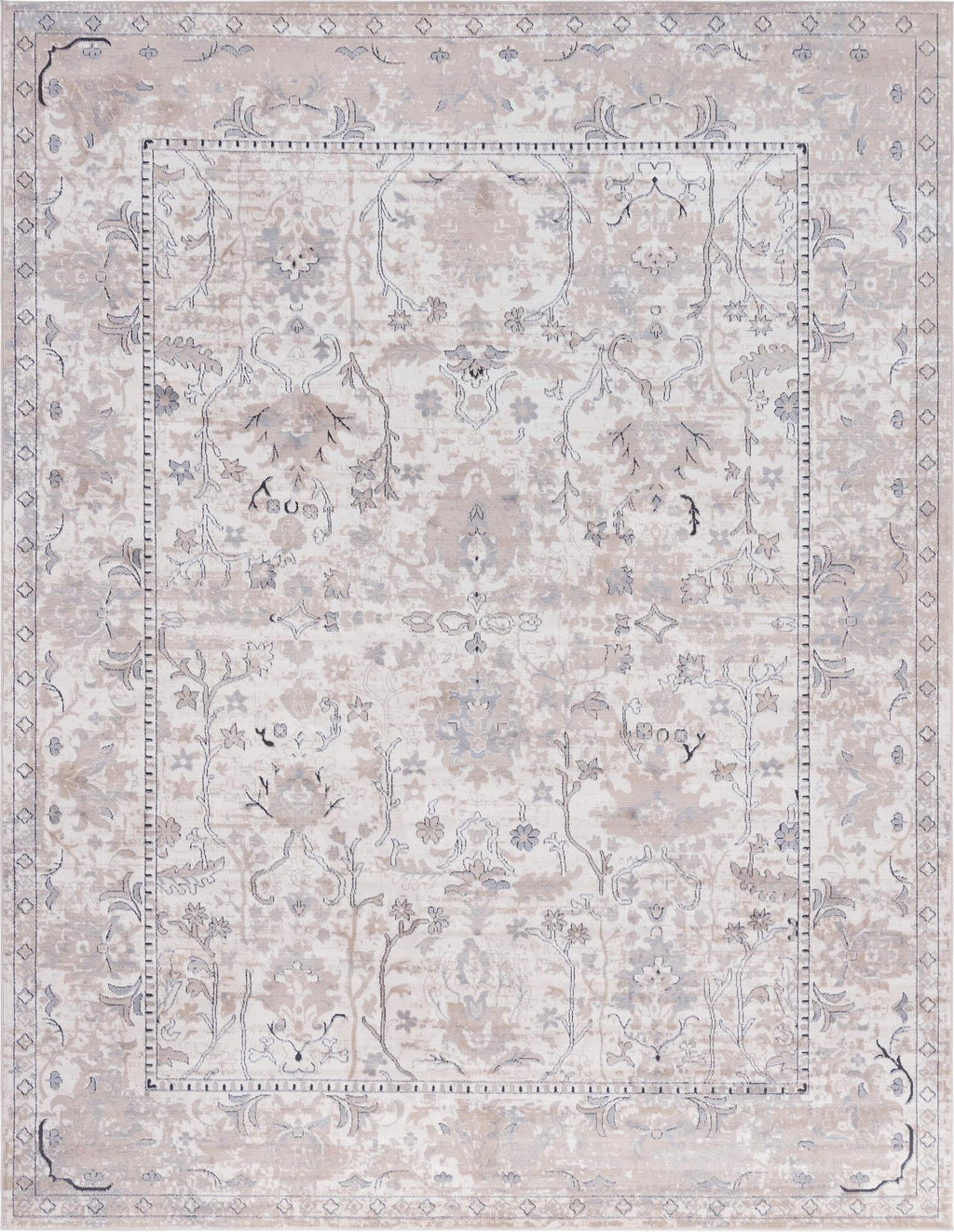 Ivory Low-Pile Rug S9034