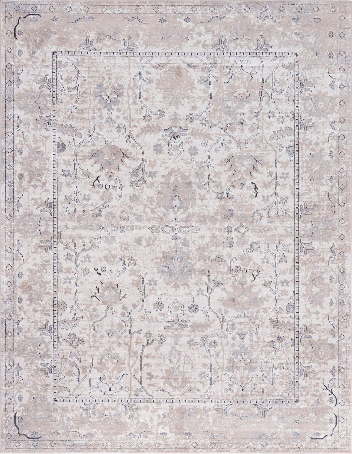 Ivory Low-Pile Rug S9034