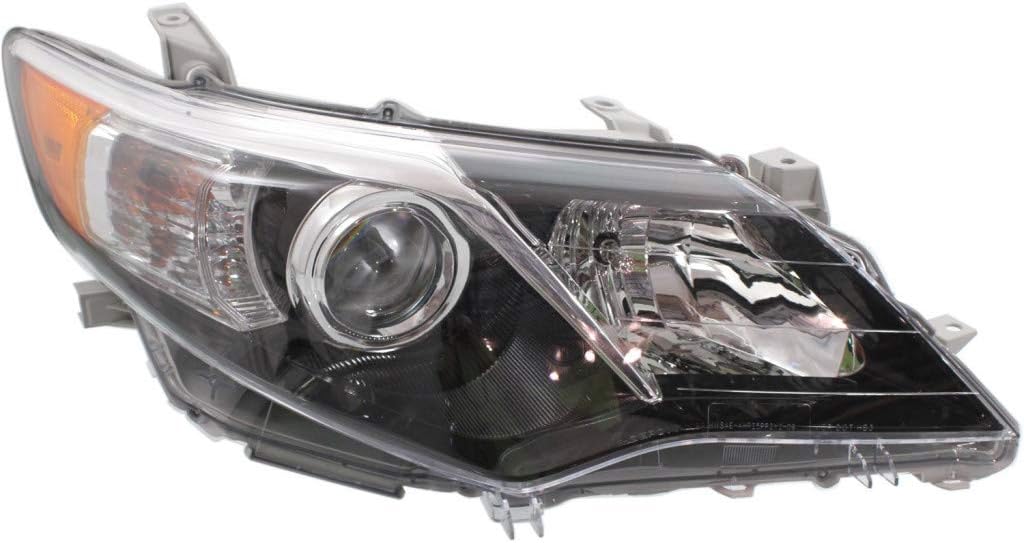 Passenger Side Headlight for Toyota Camry 2012-2014 with Bulbs V663132