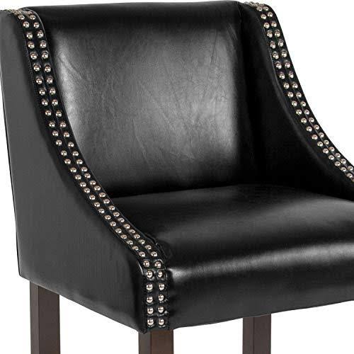 2 Pk. Walnut Barstool with Black Leather A625