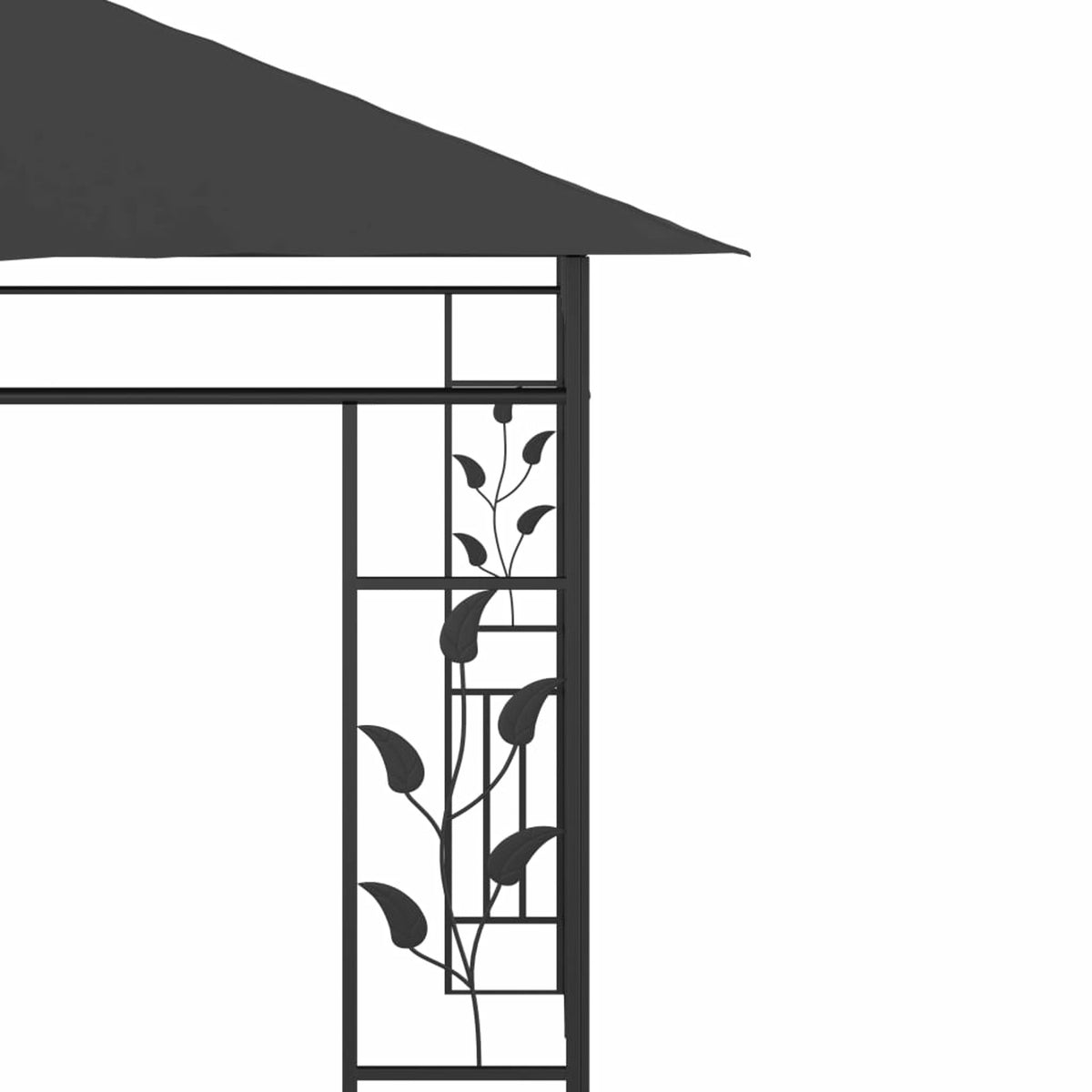 Anthracite Gazebo with Mosquito Net P82823