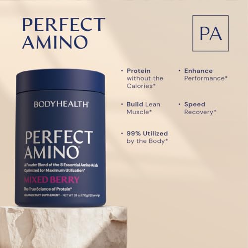PerfectAmino Powder Mixed Berry 120 Servings 8 Essential Amino Acids Supplement N57395