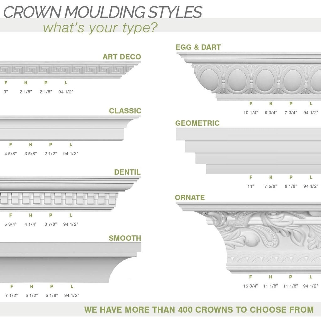 Classic Smooth Crown Moulding F552
