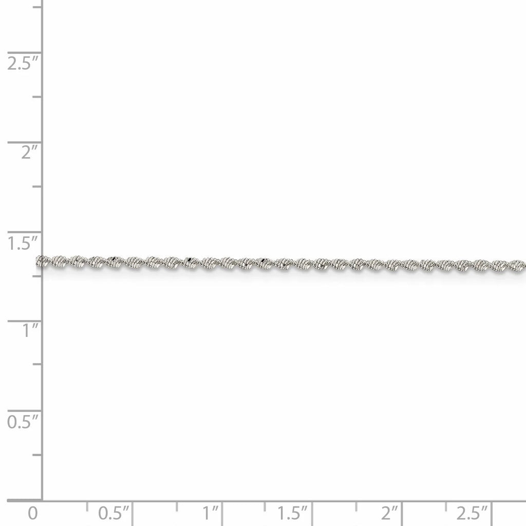 Sterling Silver Twisted Herringbone Chain Y8471