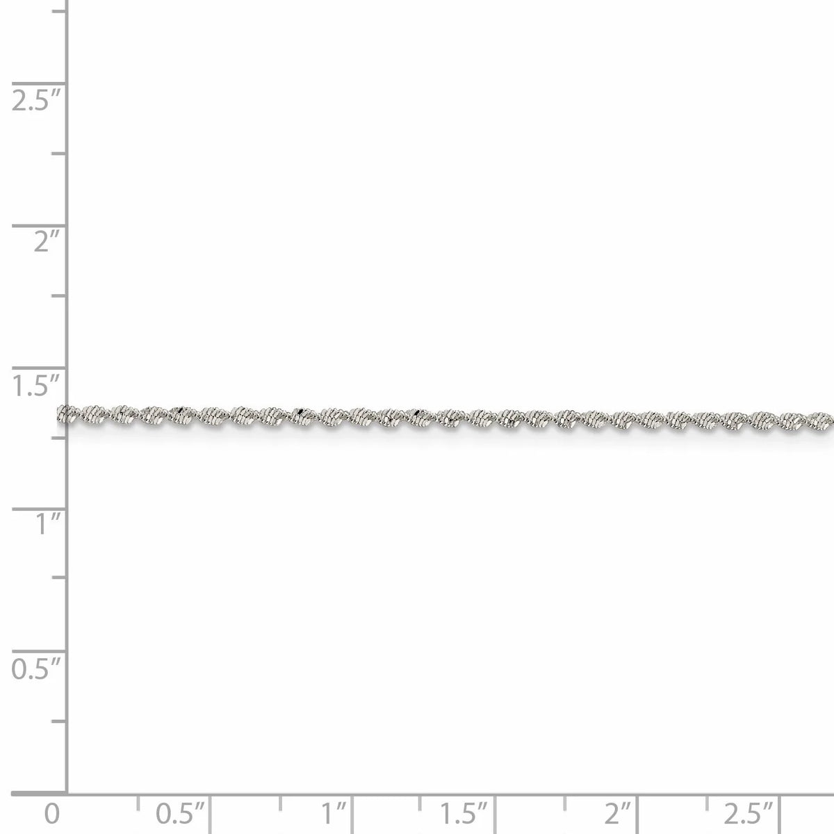Sterling Silver Twisted Herringbone Chain Y8471