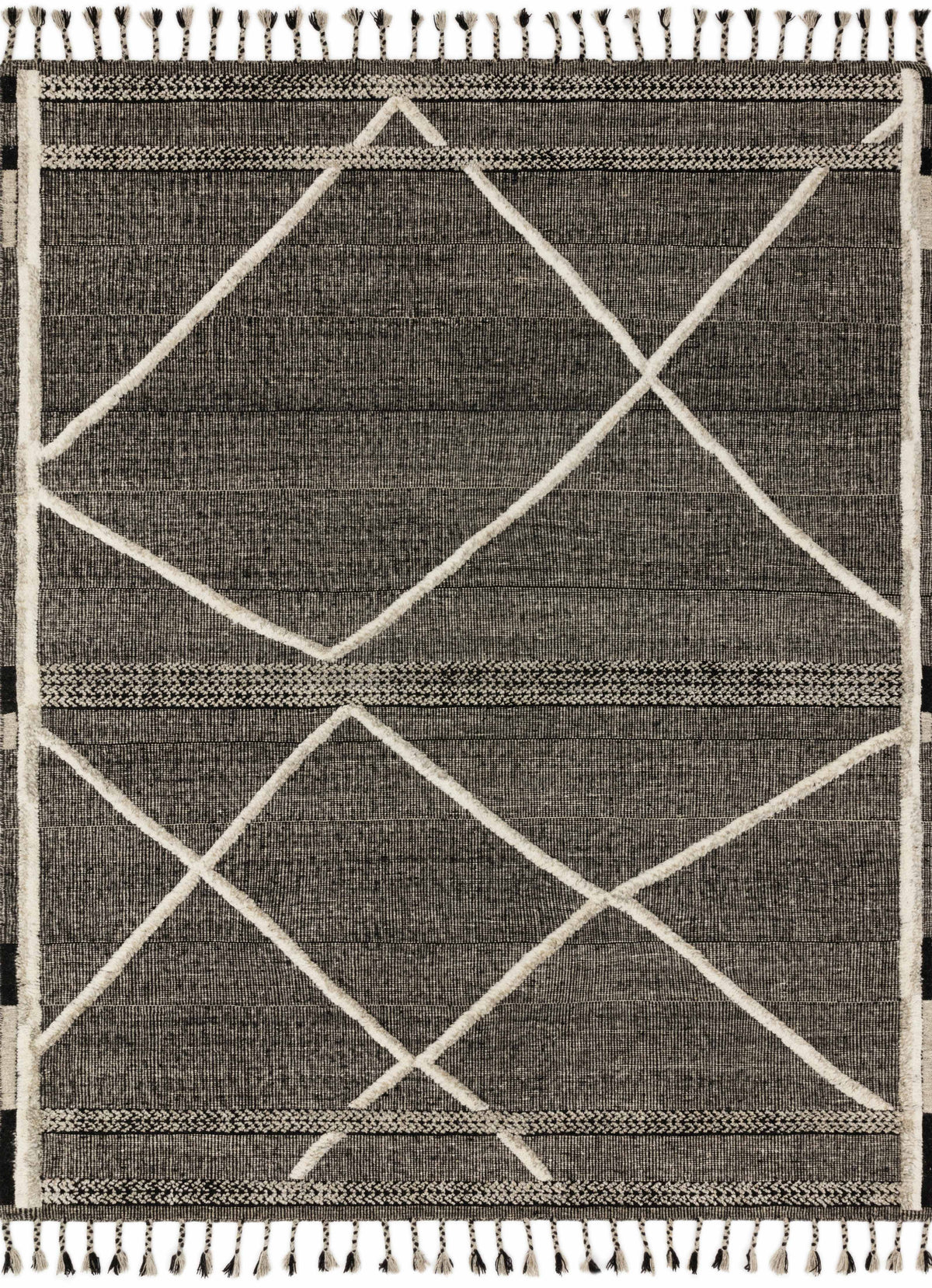 Beige Charcoal 8'6 x 11'6 Rug S6495