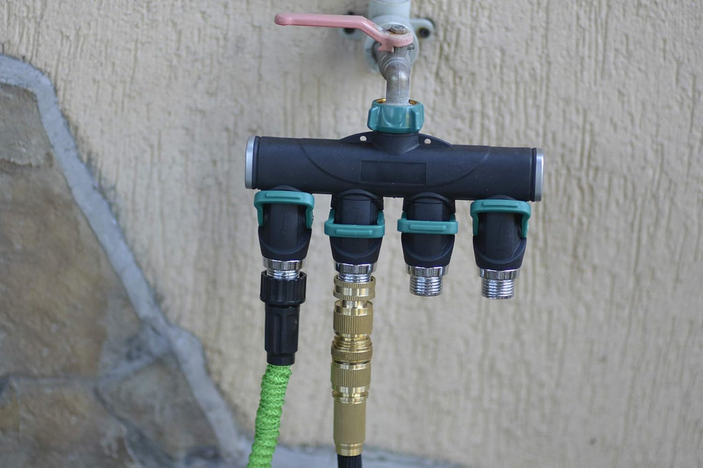 Solid Brass 3/4 inch GHT Garden Hose Quick Connector Set, Pack of 2 D7459