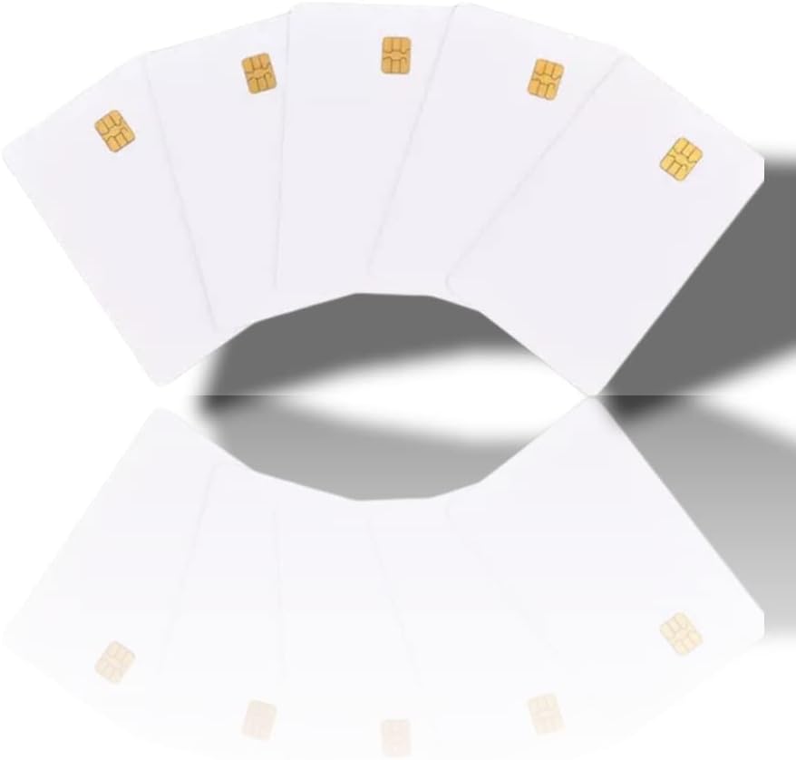 10 Pack Blank White EMV Chip Cards with Magnetic Stripe R40117