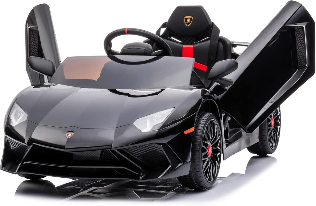 12V Licensed Lamborghini Aventador Battery Powered Sports Car Toy - Black R55168