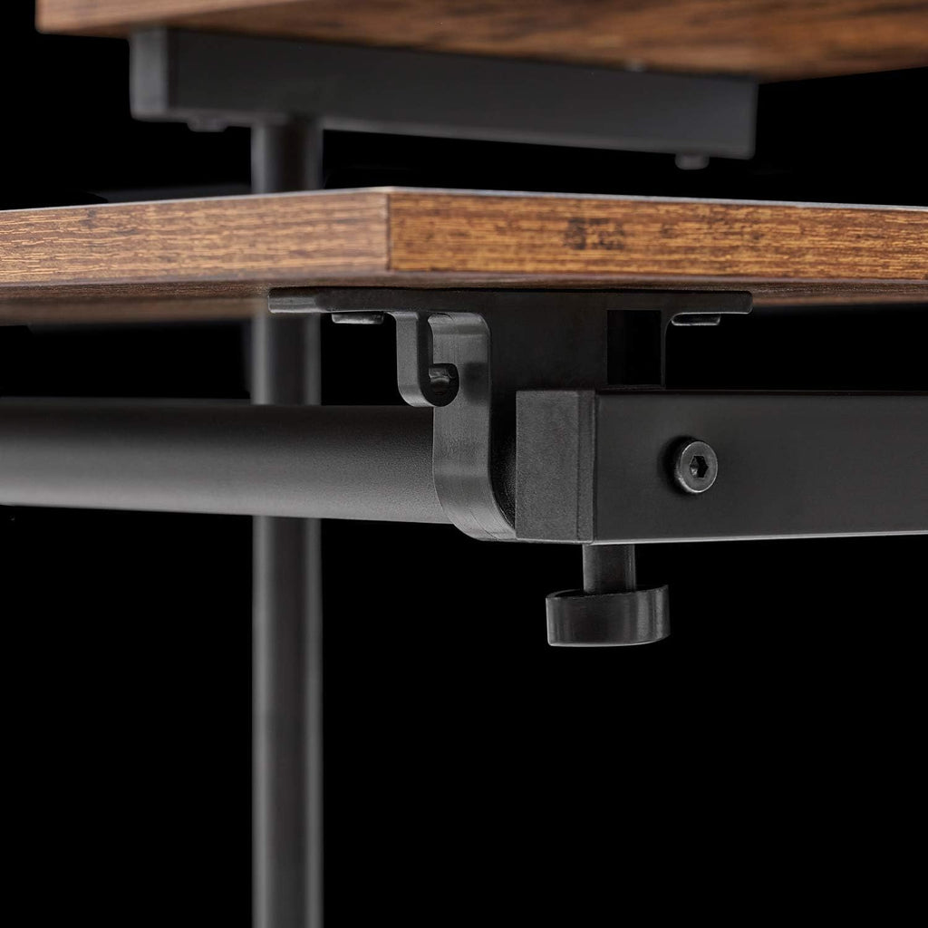 Black Wood Grain Adjustable Height Standing Desk Q96881