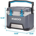 Carbonite Gray and Blue 25 Quart Cooler O782