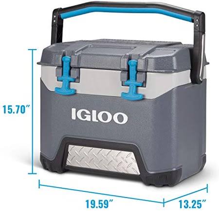 Carbonite Gray and Blue 25 Quart Cooler O782