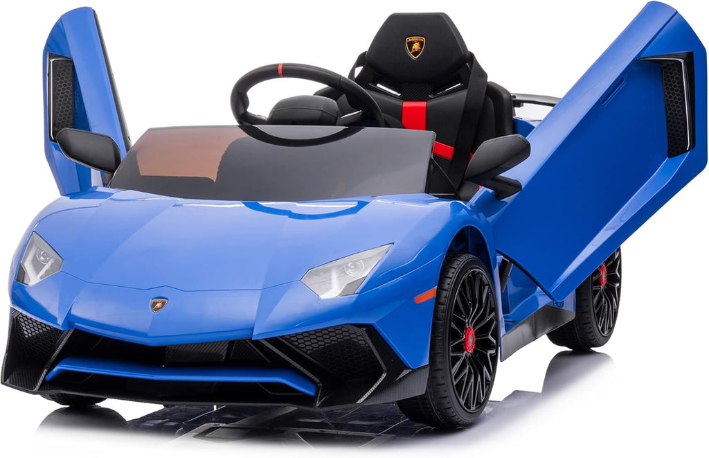 12V Licensed Lamborghini Aventador Battery Powered Sports Car Toy - Black R55168