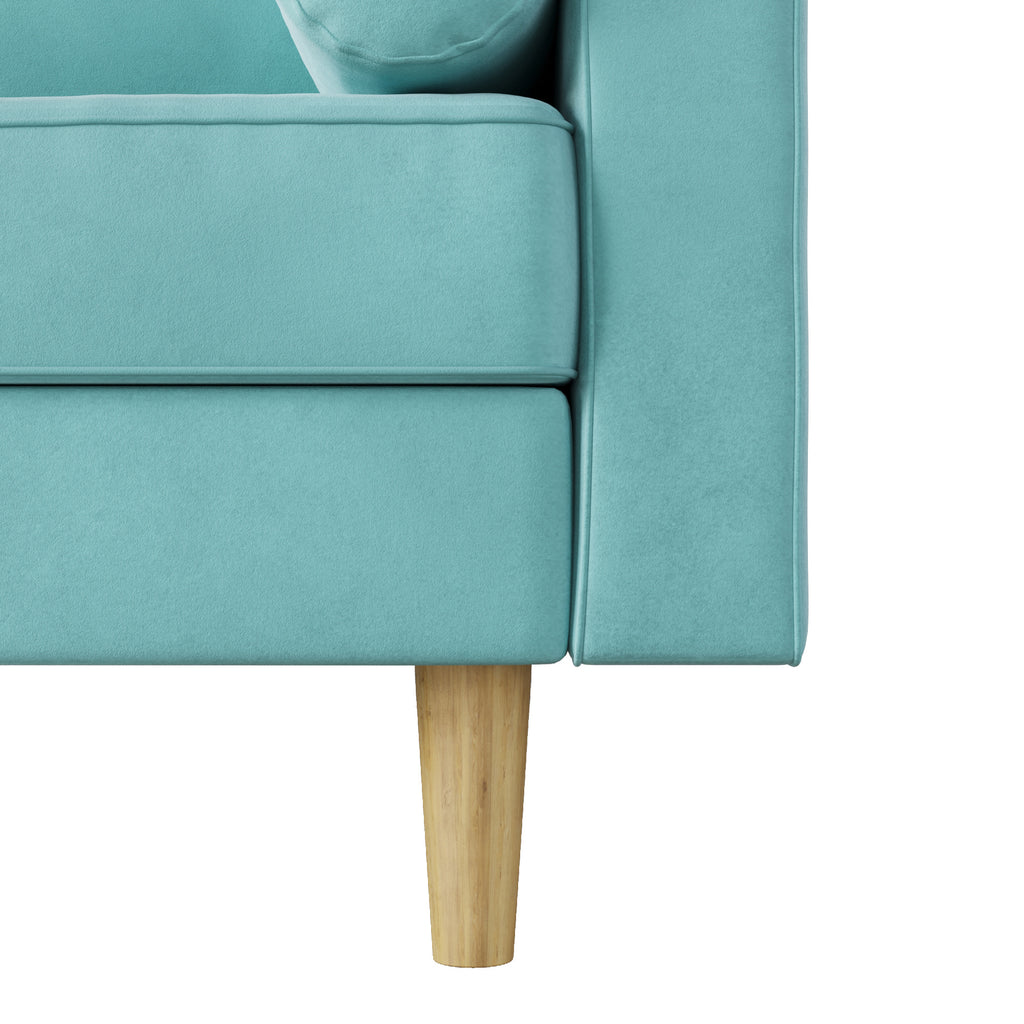 Modern Green Velvet Double Seat Sofa Y812