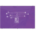 Magnetic Glass Dry Erase Whiteboard, 4x6 Purple Z251