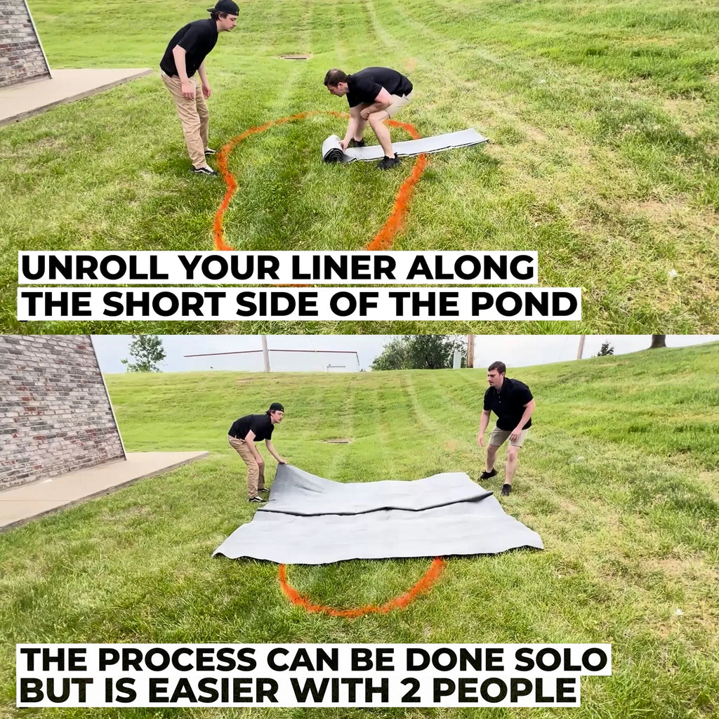 15 ft. x 30 ft. 60 Mil EPDM Rubber Pond Liner and Underlayment Combo I252