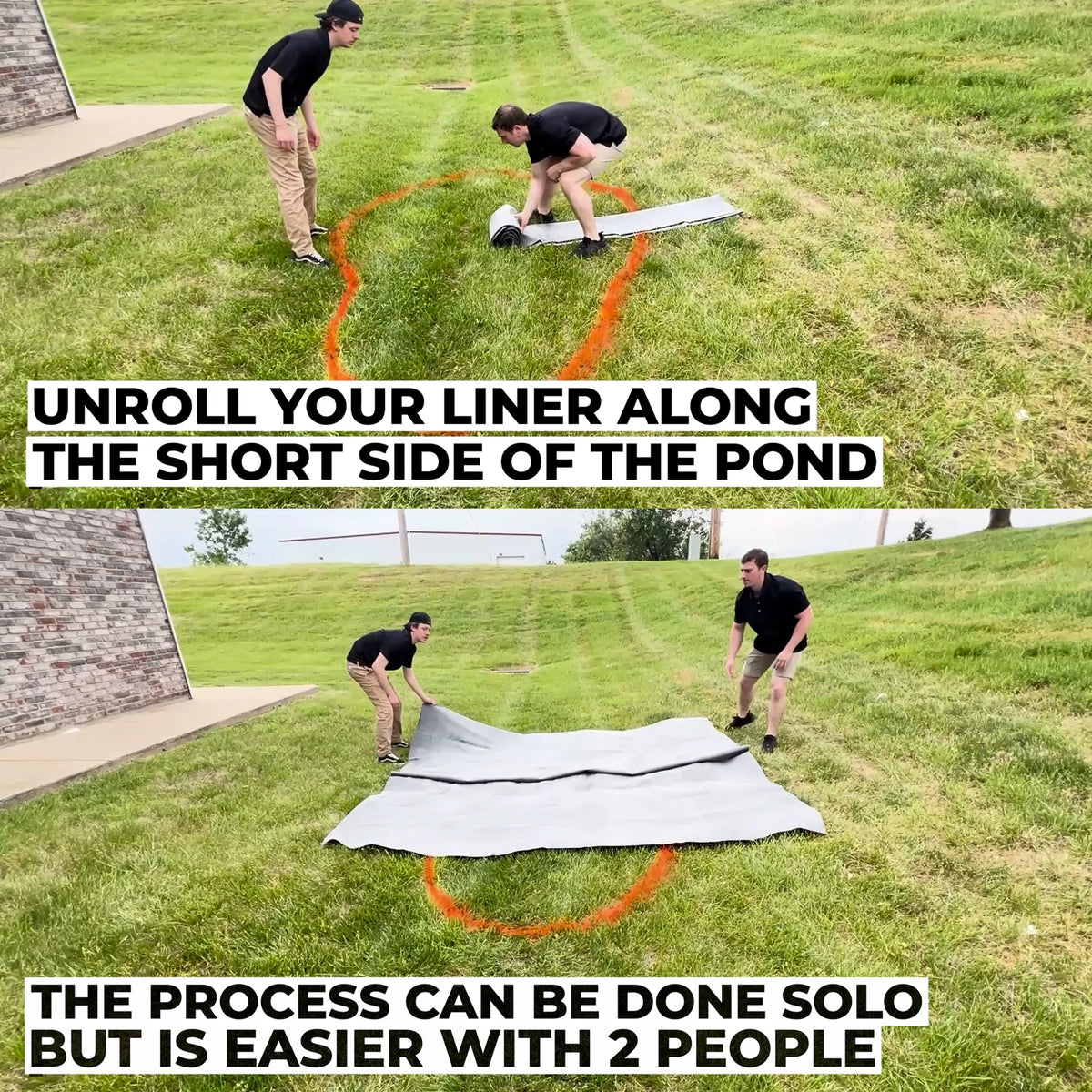 15 ft. x 30 ft. 60 Mil EPDM Rubber Pond Liner and Underlayment Combo I252