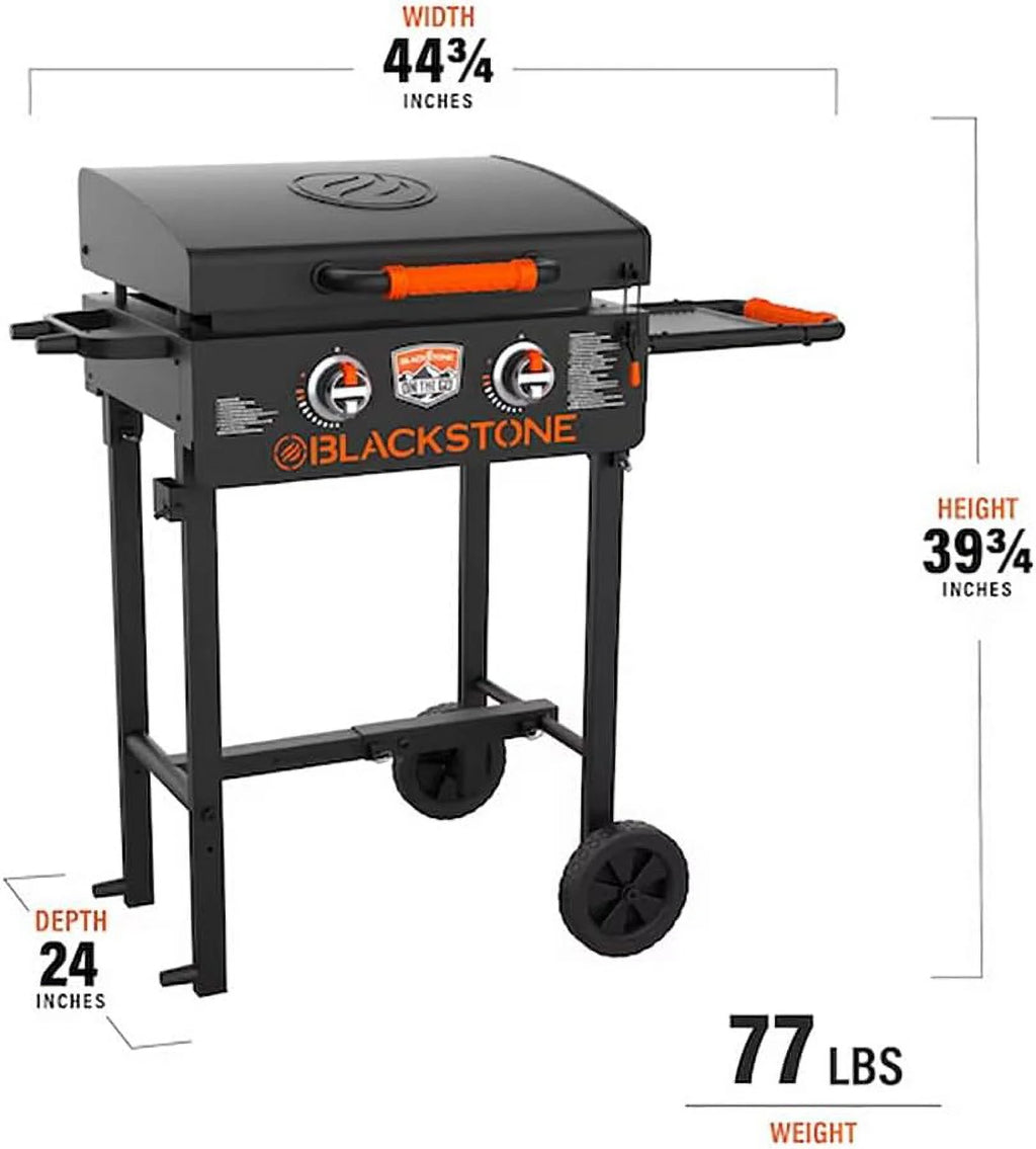 22 inch Propane Flat Top Gas Grill with Hood and Stand J749076