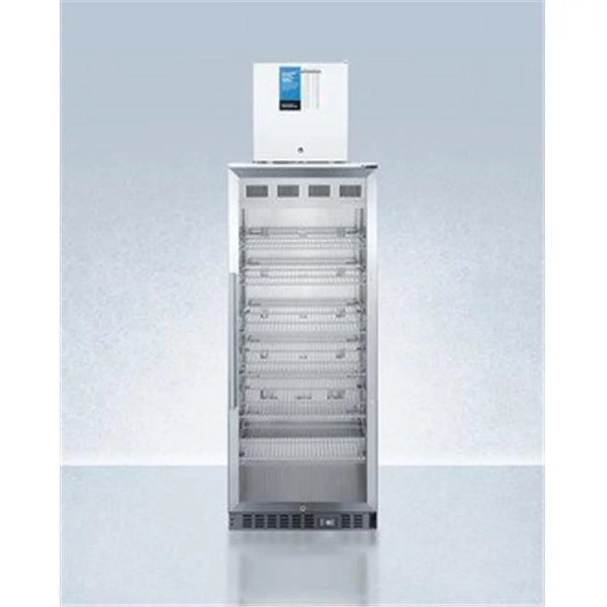 12.4 cu. ft. Stacked Glass Door Refrigerator with Freezer D857